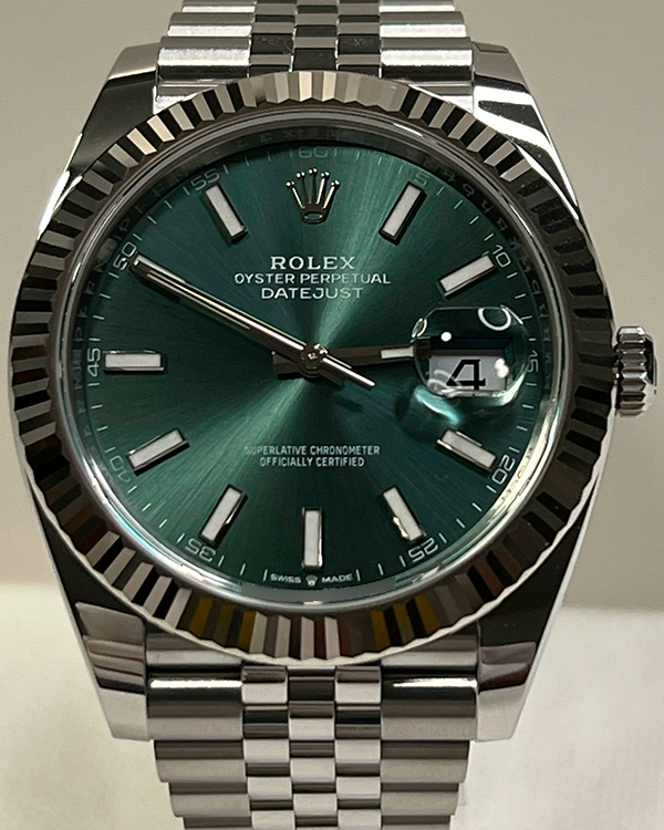 2024 Rolex Datejust 41MM Mint Green Dial Jubilee Bracelet (126334)