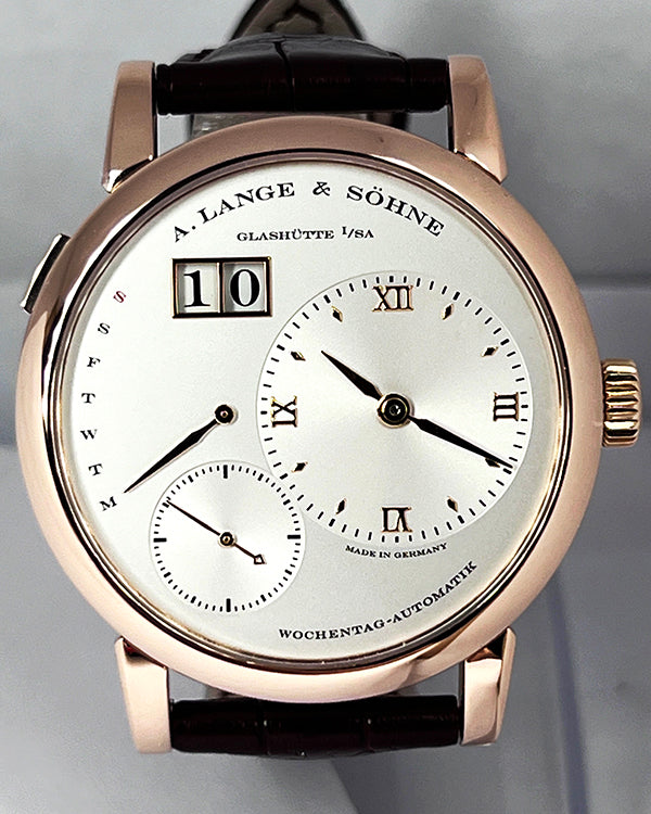 A. Lange & Sohne Lange 1 39.5MM Silver Dial Leather Strap (320.032)