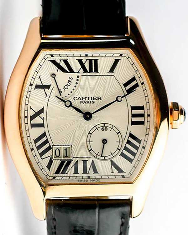 2011 Cartier Tortue XL De Cartier 37MM White Dial Leather Strap (W1545851)