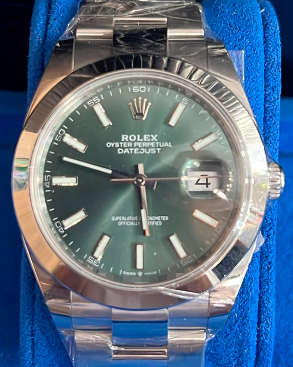 2024 Rolex Datejust 41MM Green Dial Oyster Bracelet (126300)