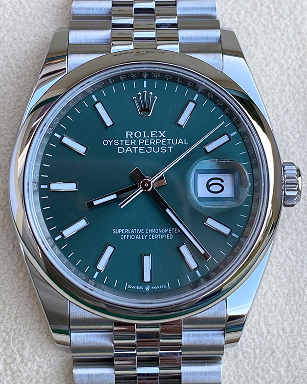 2024 Rolex Datejust 36MM Green Dial Jubilee Bracelet (126200)