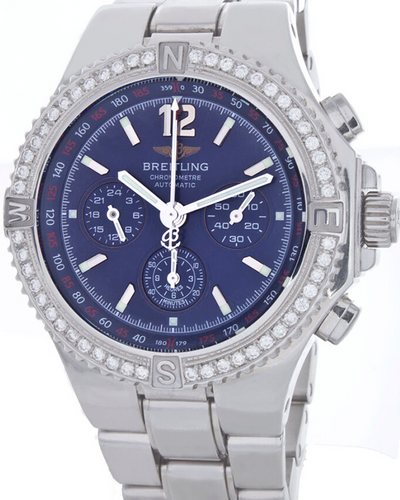 Breitling Hercules 45MM Blue Dial Steel Bracelet (A39362)