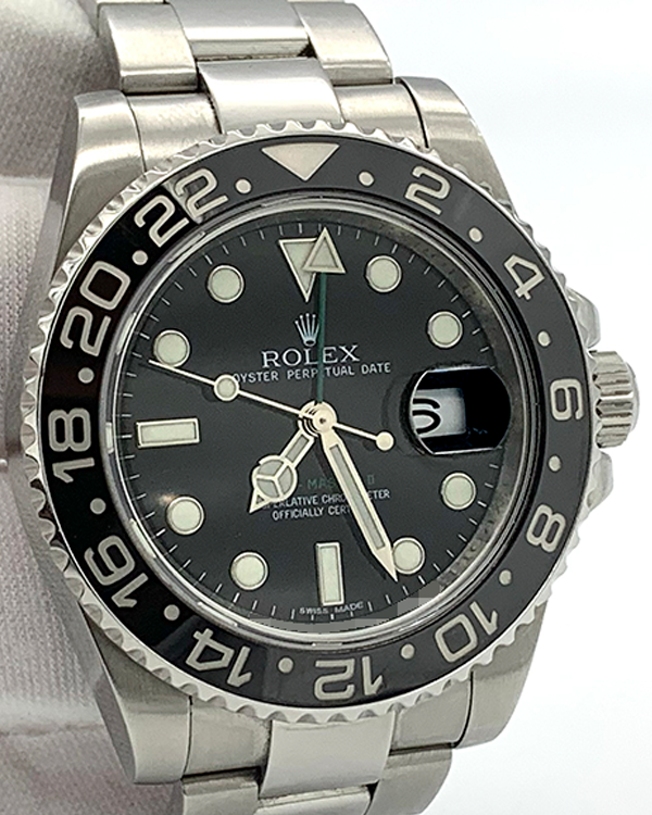 2009 (V Serial) Rolex GMT-Master II 40MM Black Dial Steel Bracelet (116710LN)