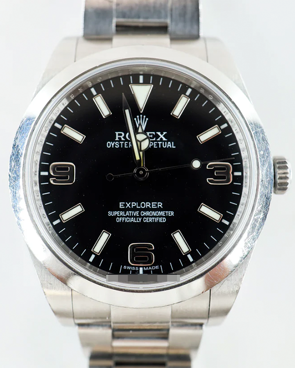 2010 (G Serial) Rolex Explorer 39MM Black Dial Oyster Bracelet (214270)