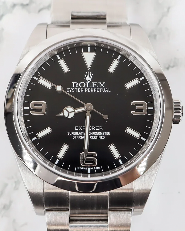 2010 (G Serial) Rolex Explorer 39MM Black Dial Oyster Bracelet (214270)