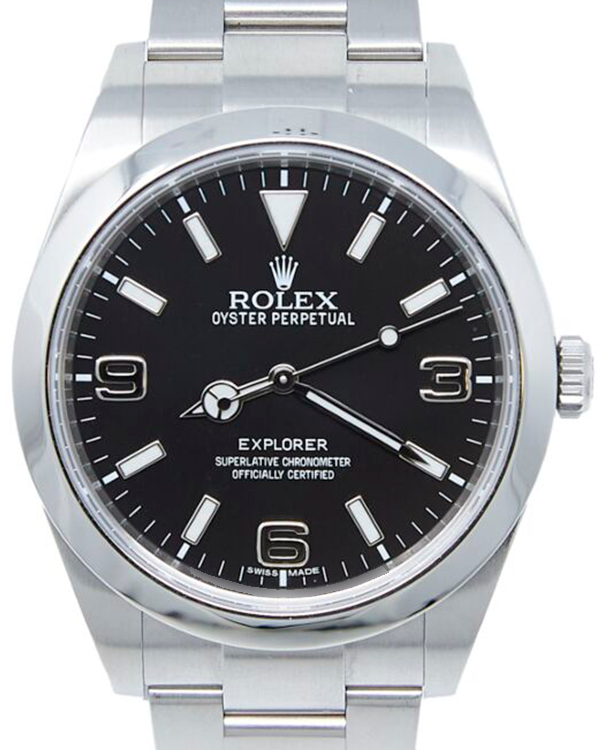 2015 Rolex Explorer 39MM Black Dial Steel Bracelet (214270)