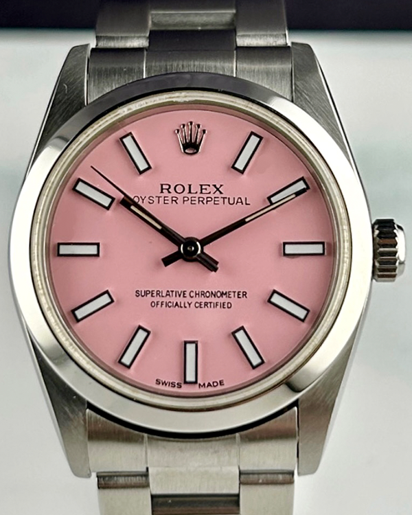 Rolex Oyster Perpetual 31MM Aftermarket Candy Pink Dial Oyster Bracelet (67480)