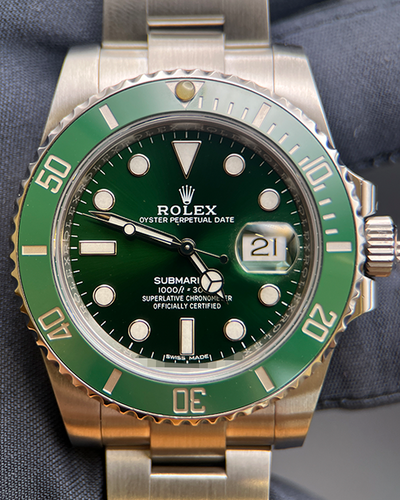 2018 Rolex Submariner Date “Hulk” 40MM Green Dial Oyster Bracelet (116610LV)