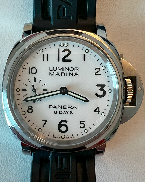 Panerai Luminor Marina 8 Days 44MM White Dial Rubber Strap (PAM00563)