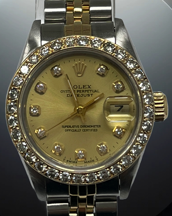 Rolex Lady-Datejust 26MM Champagne Dial Two-Tone Jubilee Bracelet (69173)