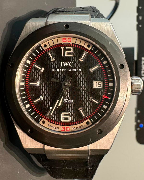 2012 IWC Schaffhausen Ingenieur Automatic 44MM Black Dial Leather Strap (IW323401)