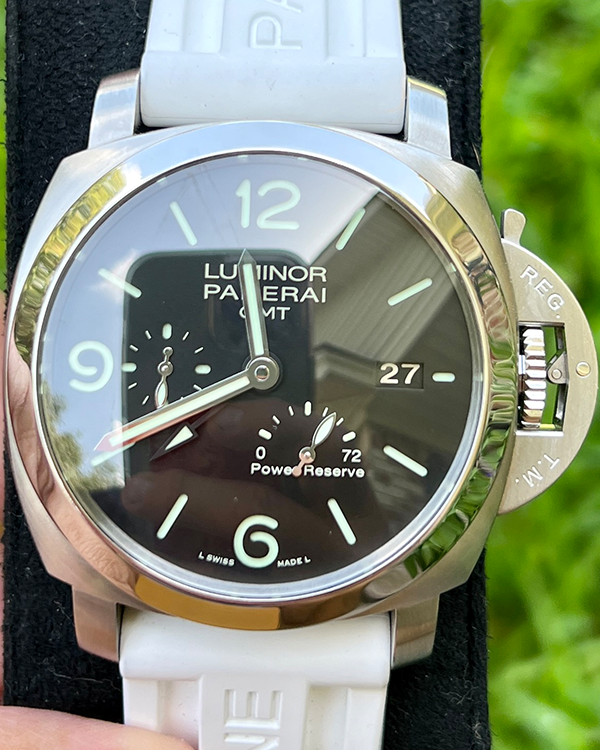 2013 Panerai Luminor 1950 3 Days GMT Steel Black Dial (PAM00347)