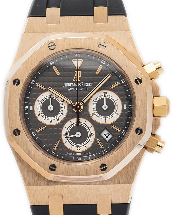 2007 Audemars Piguet Royal Oak Chronograph Rose Gold Grey Dial (26022OR)