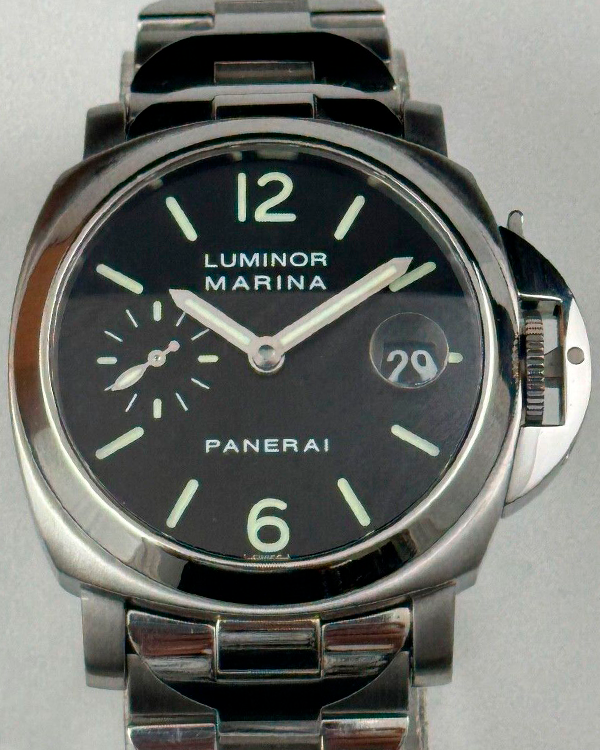 Panerai Luminor Marina Automatic 40MM Black Dial Steel Bracelet (PAM00050)