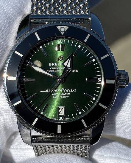 Breitling Superocean Heritage 42MM Green Dial Steel Bracelet (AB2010121L1A1)