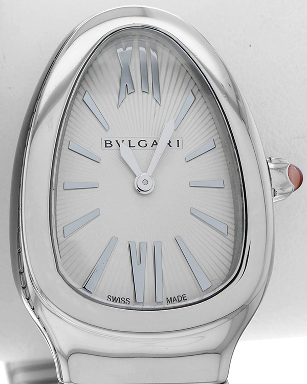 Bvlgari Serpenti Tubogas 35MM Quartz Silver Dial Steel Bracelet (SP35S)