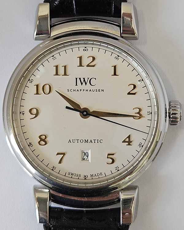 IWC Schaffhausen Da Vinci Automatic 40MM Silver Dial Leather Strap (IW356601)