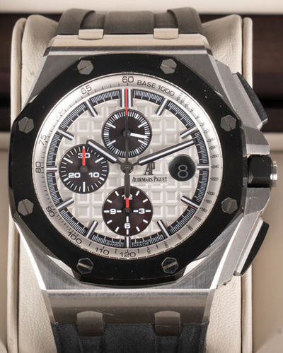 2013 Audemars Piguet Royal Oak Offshore Chronograph 44MM Silver Dial Rubber Strap (26400SO.OO.A002CA.01)