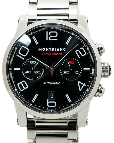 Montblanc Timewalker 43MM Black Dial Steel Bracelet (7069)