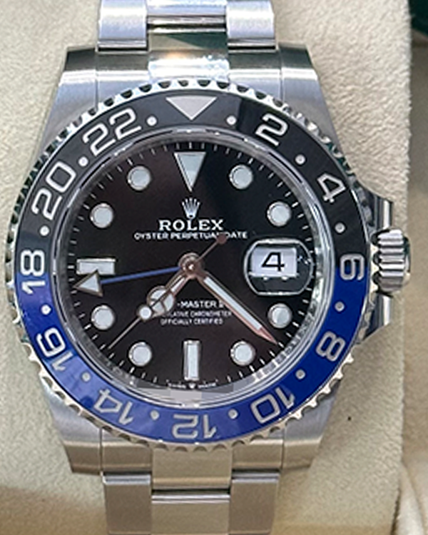 2022 Rolex GMT-Master II "Batman" 40MM Black Dial Oyster Bracelet (126710BLNR)