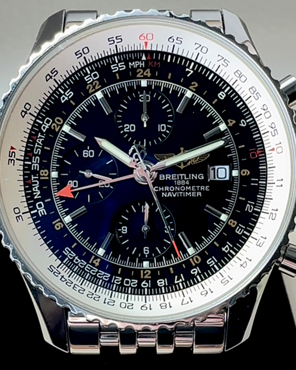 Breitling Navitimer Chronograph GMT 46 Steel Black Dial (A24322121B2A1)