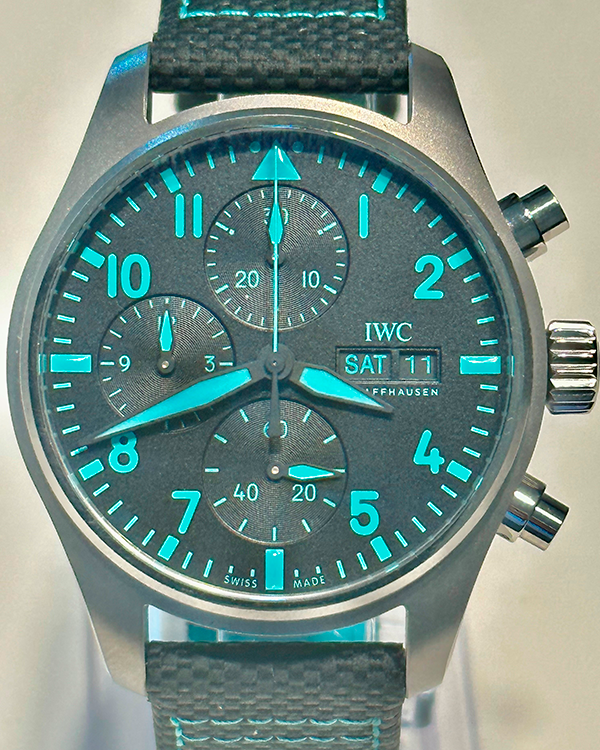 2022 IWC Pilot Chronograph 41 Mercedes AMG Petronas F1 Team Edition In Titanium Black Dial (IW388108)