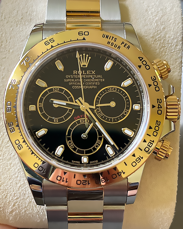 2022 Rolex Cosmograph Daytona 40MM Black Dial Two-Tone Oyster Bracelet (116503)