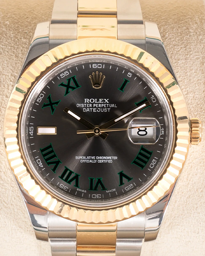 2018 Rolex Datejust II "Wimbledon" 41MM Slate Dial Two-Tone Oyster Bracelet (116333)