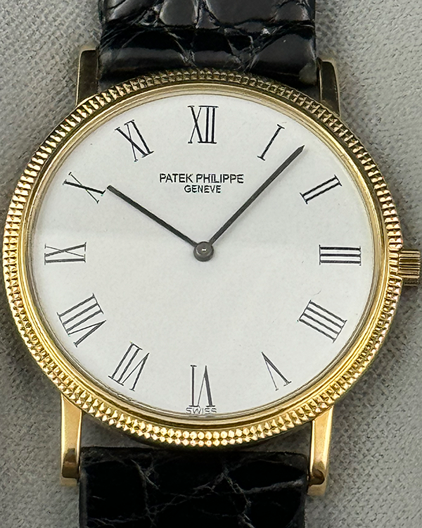 Patek Philippe Calatrava 32MM White Dial Leather Strap (3520)