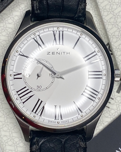 2020 Zenith Elite Ultra Thin 40MM White Dial Leather Strap (03.2010.681)