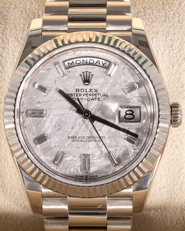 2020 Rolex Day-Date 40MM Meteorite Dial White Gold Bracelet (228239)