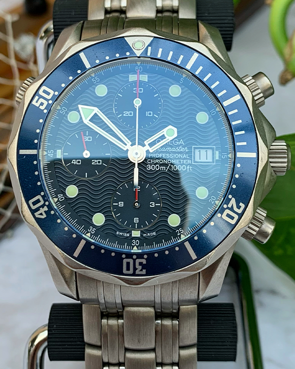 Omega Seamaster 300M Diver Chronograph Titanium Blue Dial (2298.80.00)