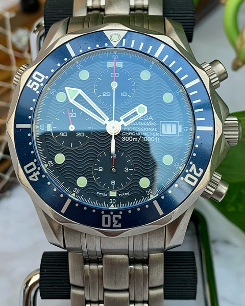 Omega Seamaster 300M Diver Chronograph Titanium Blue Dial (2298.80