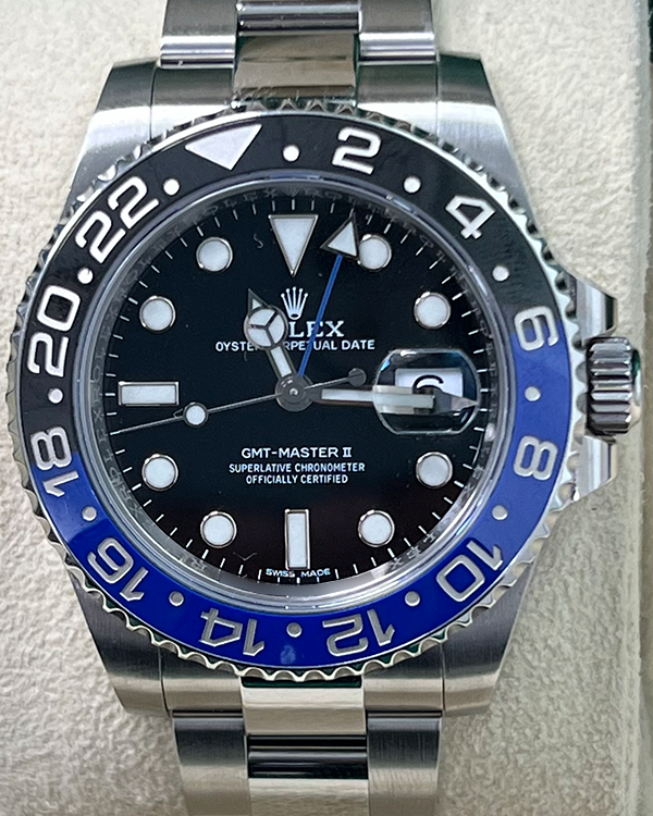 2018 Rolex GMT-Master II "Batman" 40MM Black Dial Oyster Bracelet (116710BLNR)