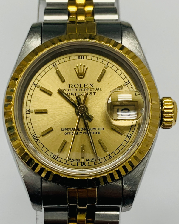 Rolex Lady-Datejust 26MM Champagne Dial Two-Tone Jubilee Bracelet (69173)