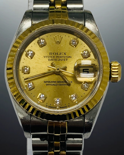 Rolex Lady-Datejust 26MM Aftermarket Champagne Dial Two-Tone Jubilee Bracelet (69173)