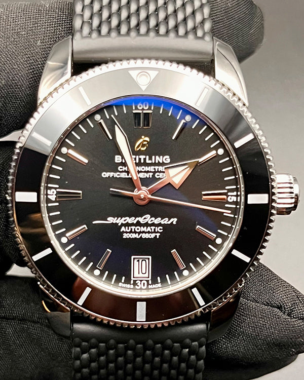 Breitling Superocean Heritage II 42MM Black Dial Rubber Strap (AB2010121B1S1)