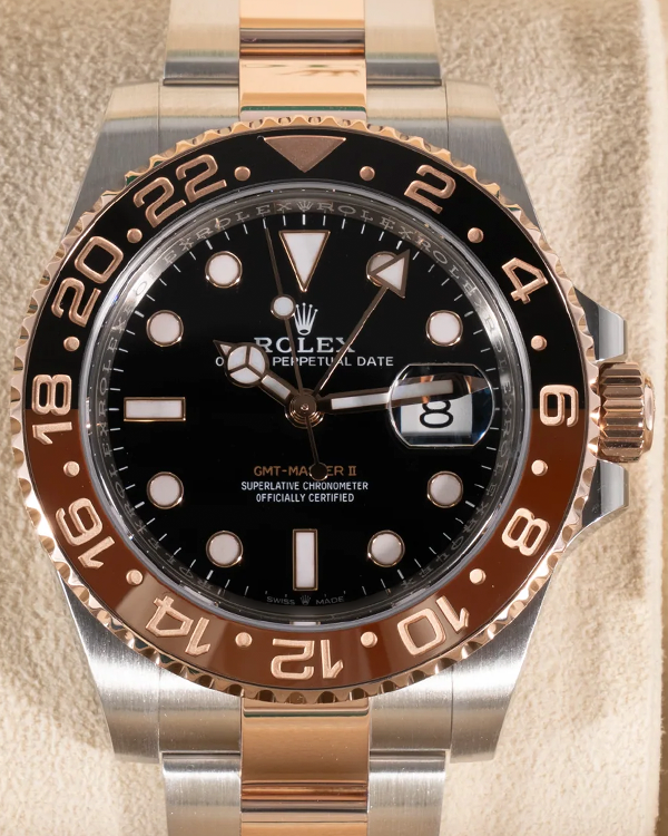 2019 Rolex GMT-Master II "Rootbeer" 40MM Black Dial Two-Tone Steel/Rose Gold Bracelet (126711CHNR)