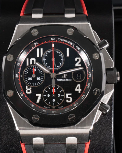 2019 Audemars Piguet Royal Oak Offshore Chronograph "Vampire" 42MM Black Dial Rubber Strap (26470SO.OO.A002CA.01)