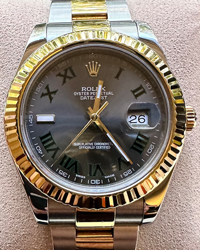 Rolex Datejust II "Wimbledon" 41MM Slate Dial Two-Tone Bracelet (116333)