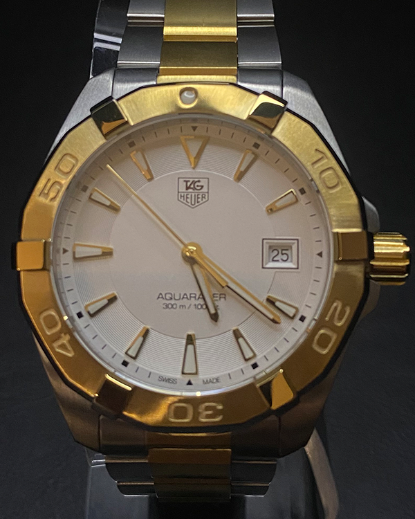 2021 Tag Heuer Aquaracer Steel and Gold Silver Dial WAY1120