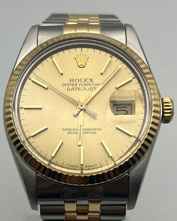 Rolex Datejust 36MM Champagne Dial Two-Tone Jubilee Bracelet (16013)