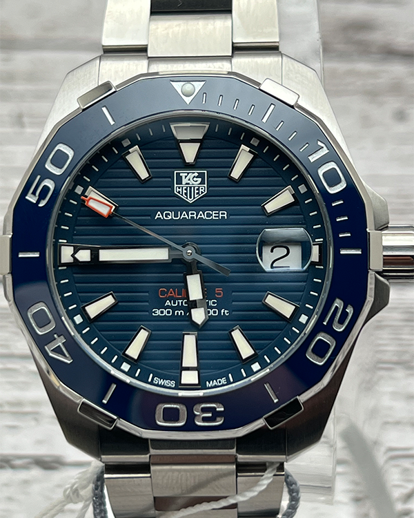 2023 TAG Heuer Aquaracer 300M 41MM Steel Blue Dial Bracelet (WAY111C.BA0928)