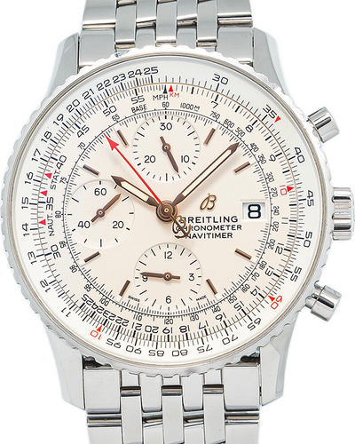 Breitling 	Navitimer Chronograph 41MM Cream Dial Steel Bracelet (A13324)