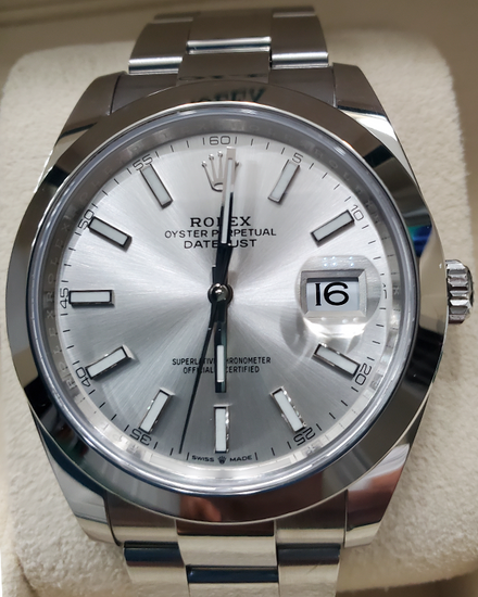 2023 Rolex Datejust 41MM Silver Dial Oyster Bracelet (126300)