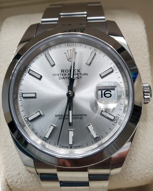 2023 Rolex Datejust 41MM Silver Dial Oyster Bracelet (126300)