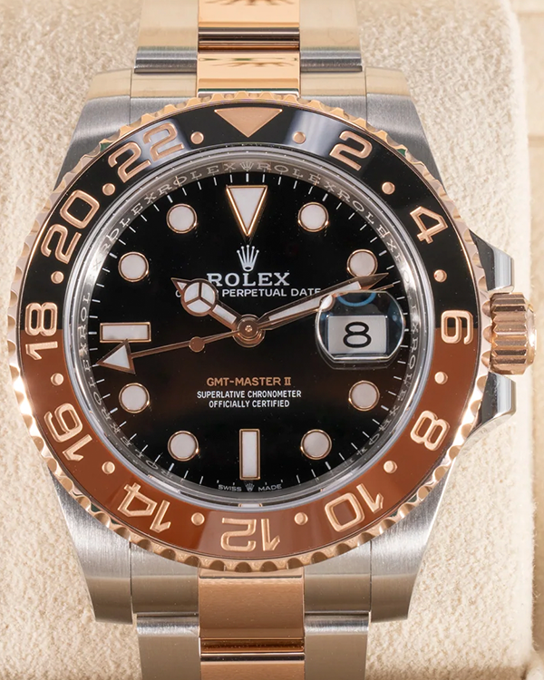 2021 Rolex GMT-Master II "Rootbeer" 40MM Black Dial Two-Tone Oyster Bracelet (126711CHNR)
