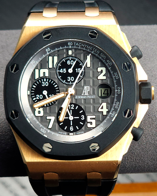 2012 Audemars Piguet Royal Oak Offshore Chronograph 42MM Grey Dial Rubber Strap (25940OK.OO.D002CA.01.A)