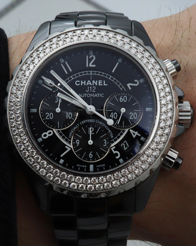 Chanel J12 41MM Black Dial Ceramic Bracelet (H1009)