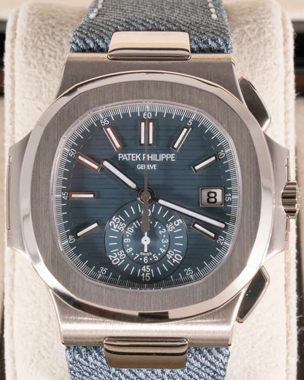 2024 Patek Philippe Nautilus 40.5MM Blue Dial Textile Strap (5980/60G-001)